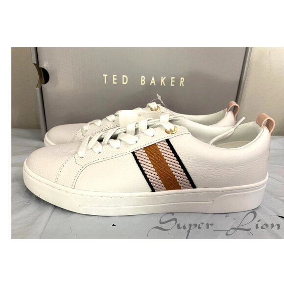 NEW Ted Baker Women's Leather Sneaker Shoes - Picture 4 of 9